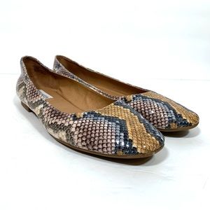 Steve Madden Danni Snakeskin Flats Size 9.5